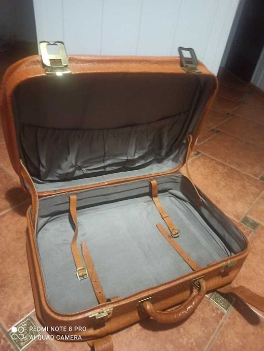 Walizka retro PRL skórzana