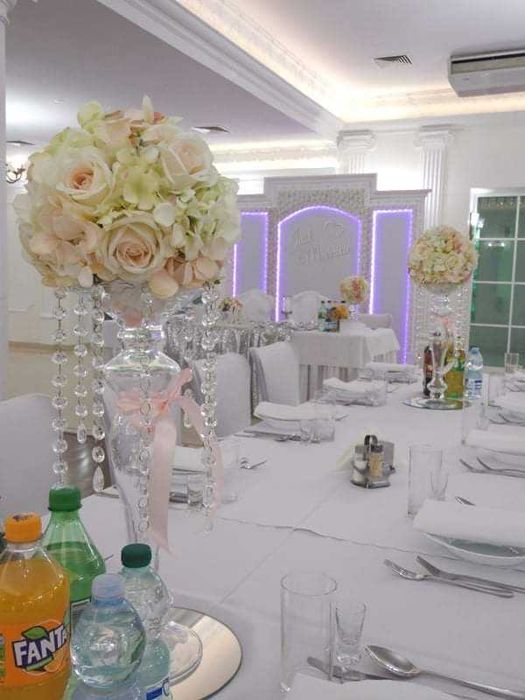 Wazon świecznik szklany wysoki 45cm ślub dekoracje Na sprzedaż 13 szt