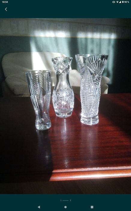 Красивые хрустальные вызы, конфетницы 60-70 гг