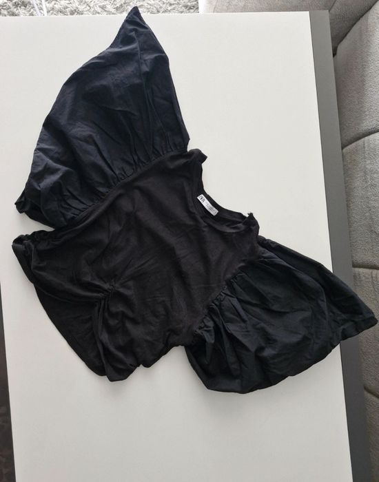 Crop top Zara rozm. M ozdobne rękawy nietoperz