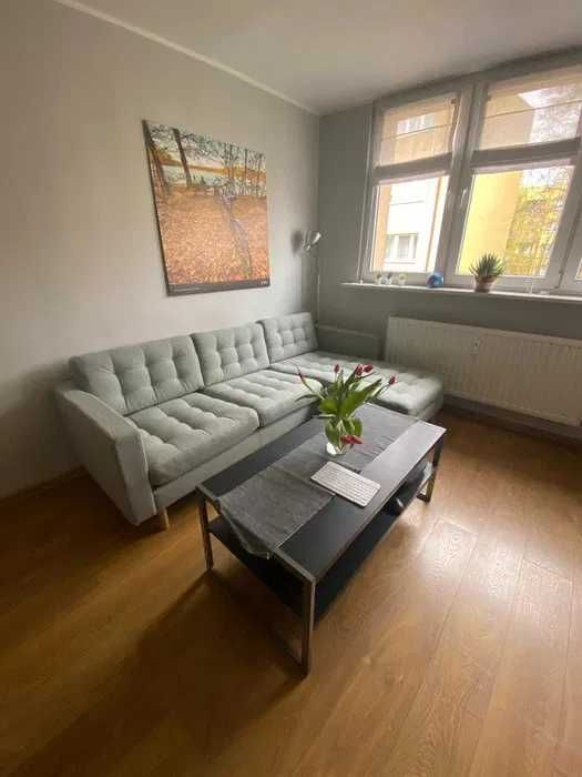 Kanapa IKEA LANDSKRONA Sofa 3 lub 2 -osobowa z leżanką jasnozielona