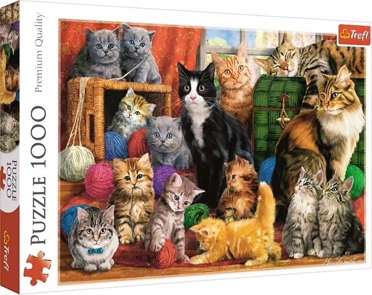 Puzzle Trefl 1000 " Kocie spotkanie". Kompletne