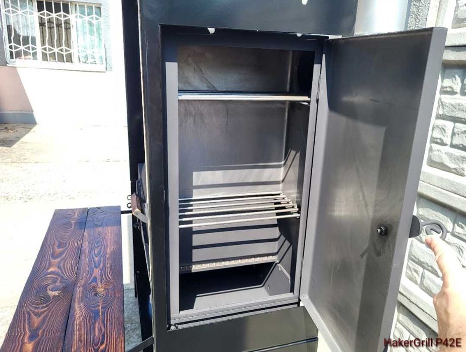 • 4мм! Подвійне Усилення! Мангал 4в1 з Дахом! Смокер та Піч під Казан