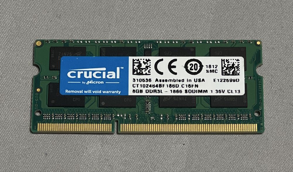 Ddr3l 1866 Ct102464bf Пам'ять Crucial 8GB SO-DIMM DDR3L
