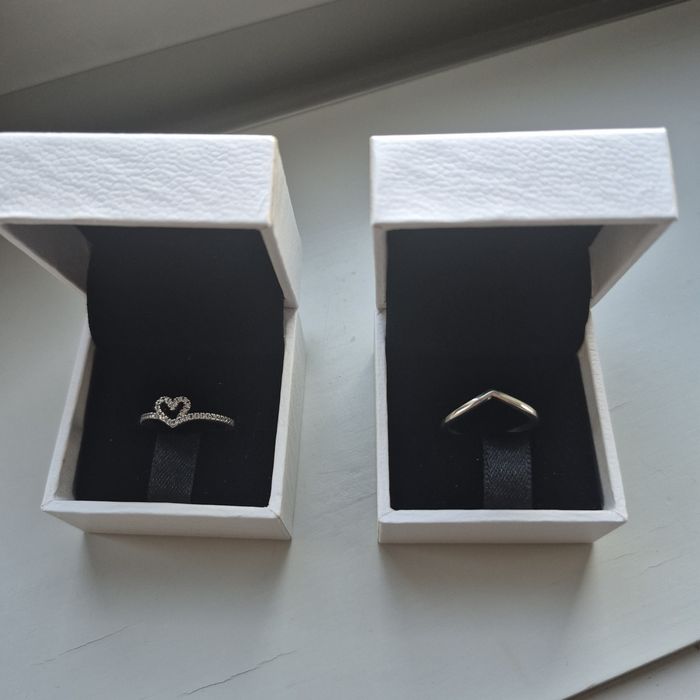 Anel Sparkling Wishbone Heart