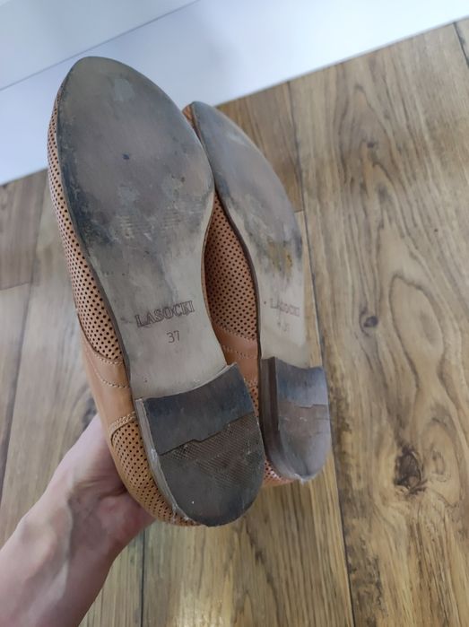 Buty Lasocki rozmiar 37/38 brązowe ażur wiązane oxfordki