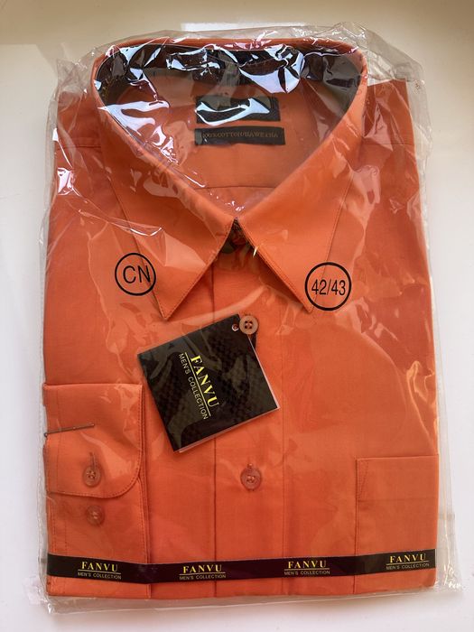 Pomaranczowa koszula męska