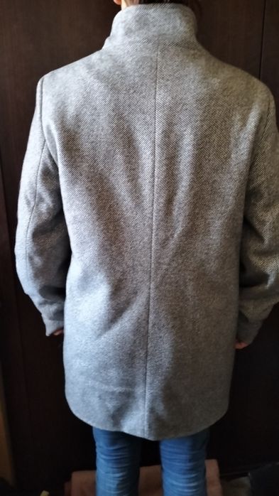 Płaszcz Szary Asymetryczny