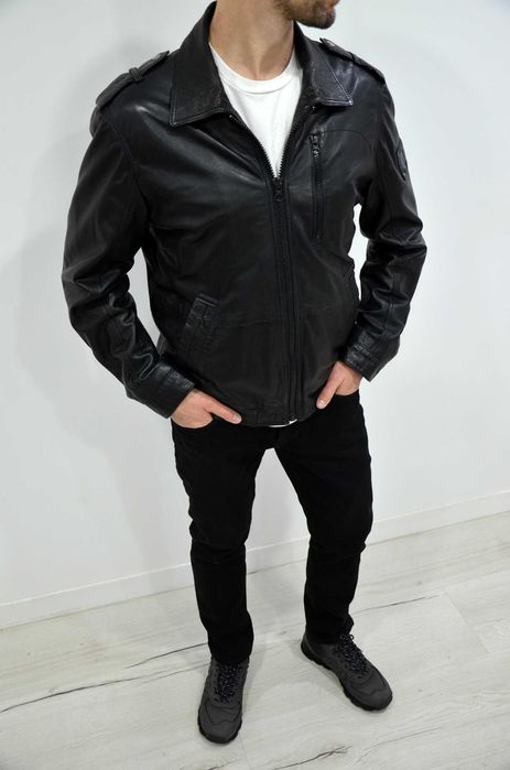 Q-21, 100% натуральна шкіряна куртка, бомбер