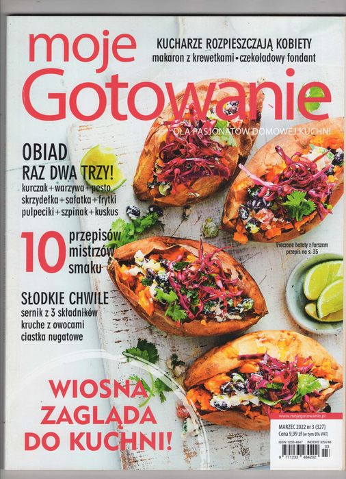 Moje Gotowanie 3(327) 2022 Makaron z krewetkami, Sernik z 3 składników