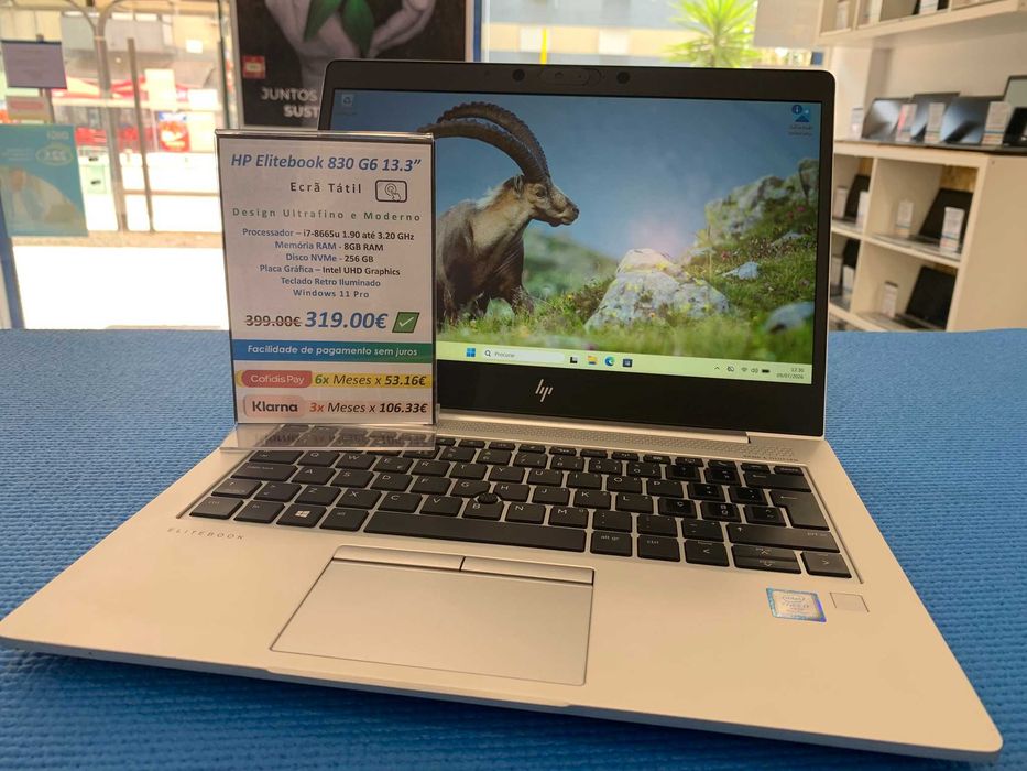 HP EliteBook 830 G6 13.3" Ecrã Tátil | i7-8565U | Elegância, Potência e Produtividade | Loja Física e Web Site