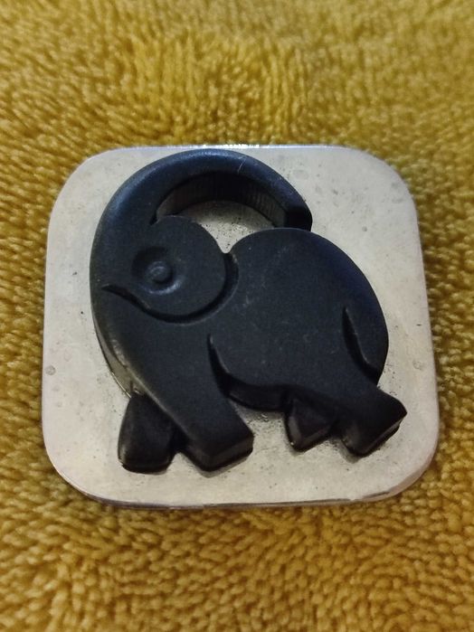 Broszka słoń PRL Vintage