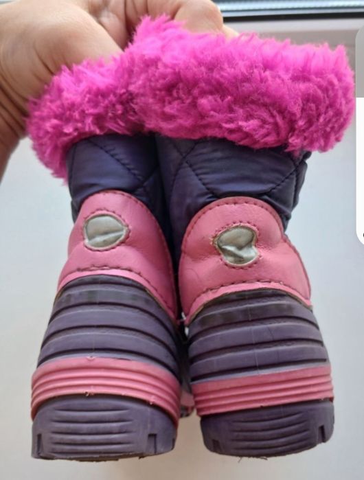 Сапоги девочку непромокаемые зима  р.24
