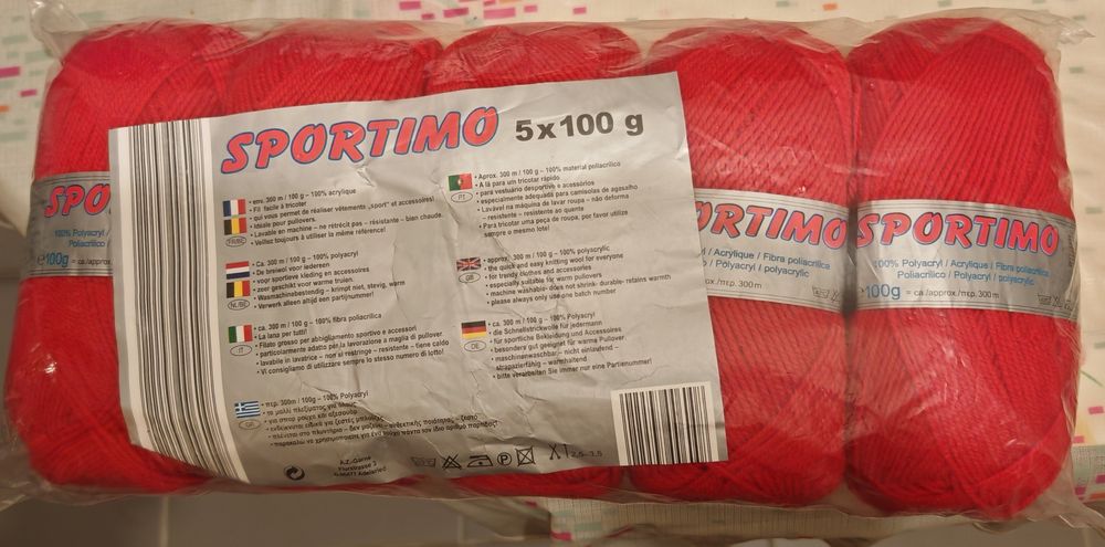 Novelos de lã de 100g X 25