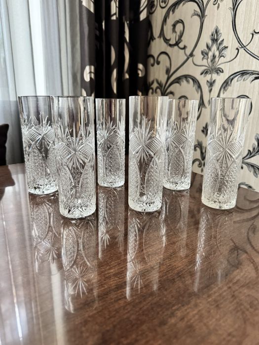 Стаканы хрустальные высокие