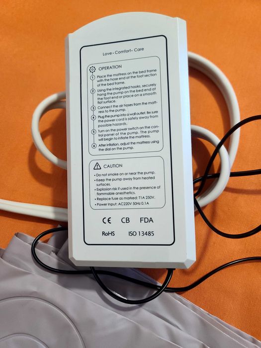 Colchão pneumático  antiescaras com bomba de ar