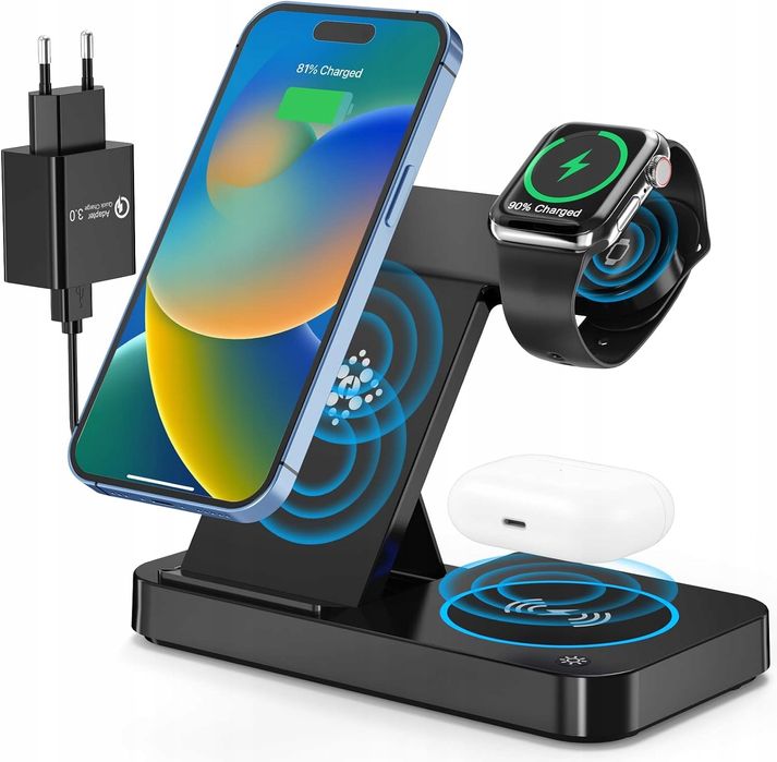 aowin bezprzewodowa ładowarka 15w szybka indukcyjna  opis