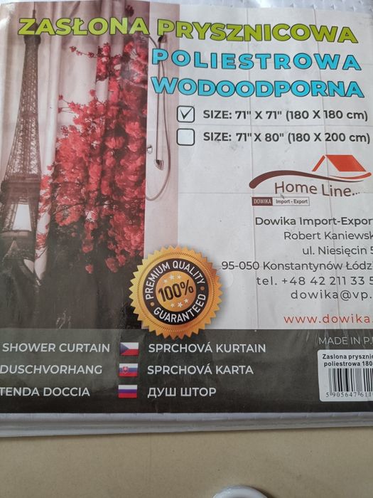 Sprzedam zasłonę prysznicową