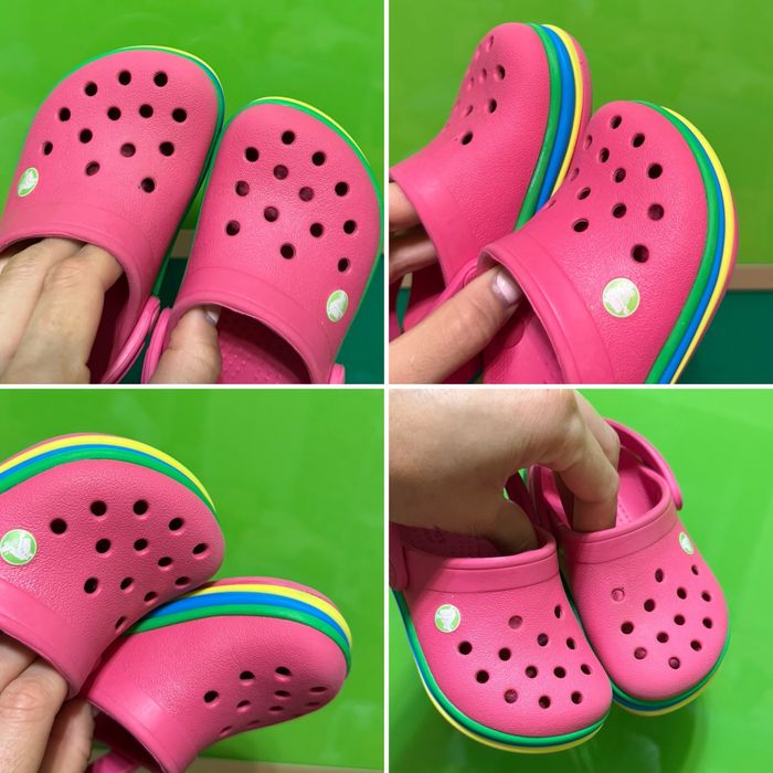 ‼️ крокси Crocs C 7 23 24 р оригінал сандалі босоніжки сандалі шузи аквашузи сланці шльопанці