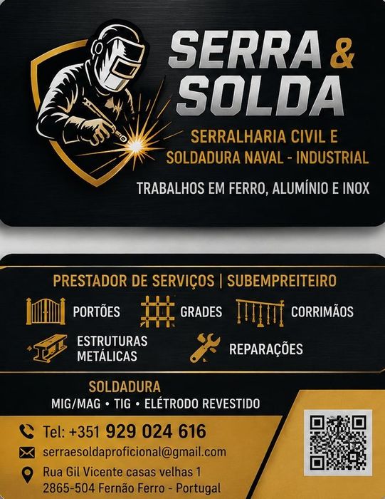 Serralharia &  Soldadura - Trabalhos em Alumínio, Ferro e Inox . Portas. Vedações, estruturas e outros.