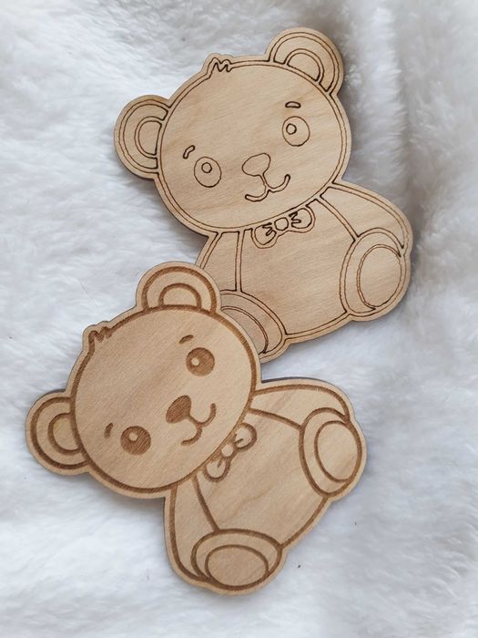 Miś ze sklejki - scrapki