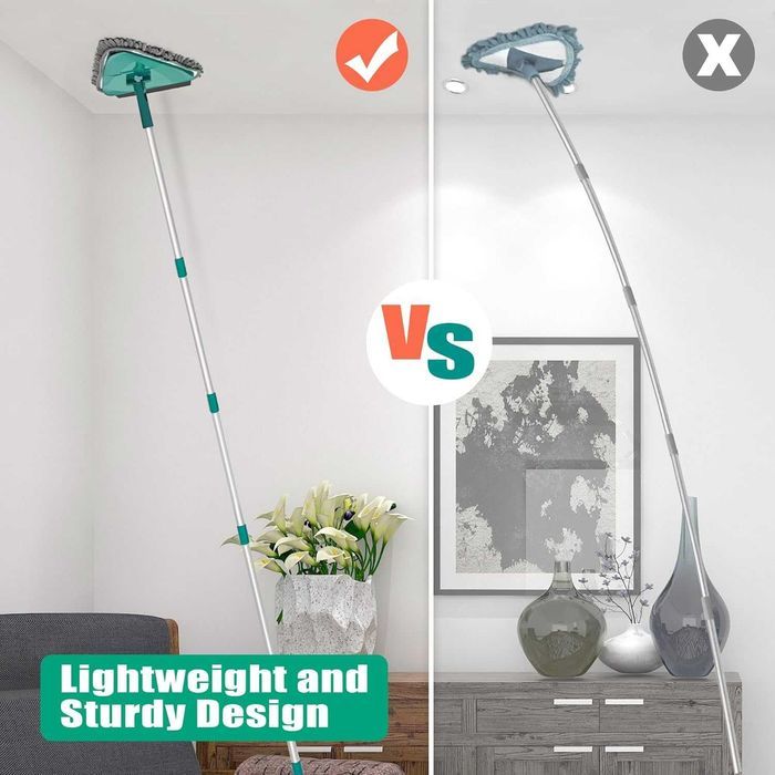 Mop trójkątny do sufitów ścian podłóg mop teleskopowy