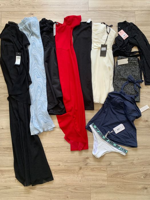 38 M zestaw 9 sztuk mega paka ubrań damskich mix nowe z metkami