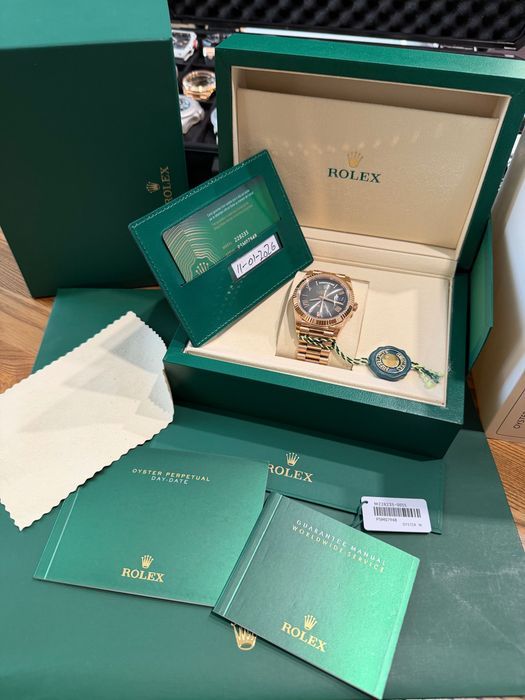 Rolex Day‑Date циферблат: сланцевый омбре, гибрид (Frankenwatch)