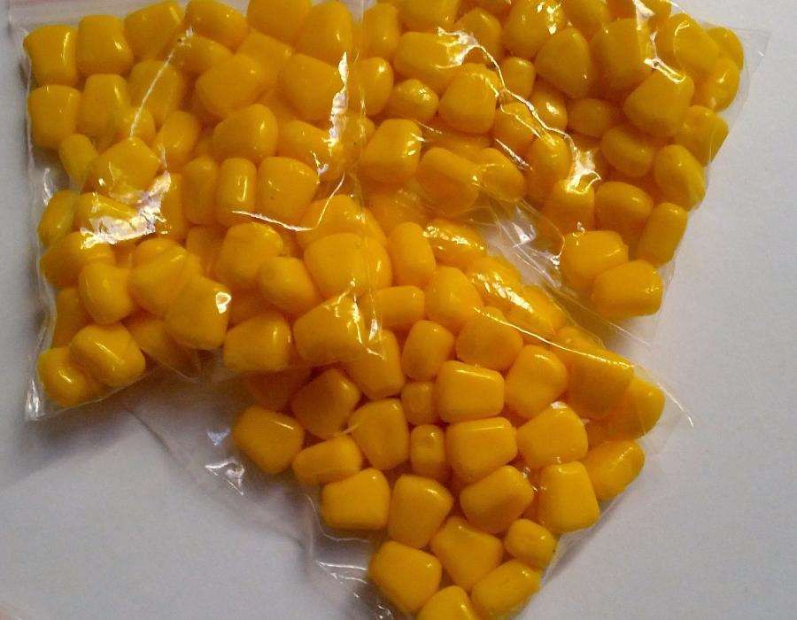 Isca falsa para pesca, vermes, larva, milho. Carpa, peixes