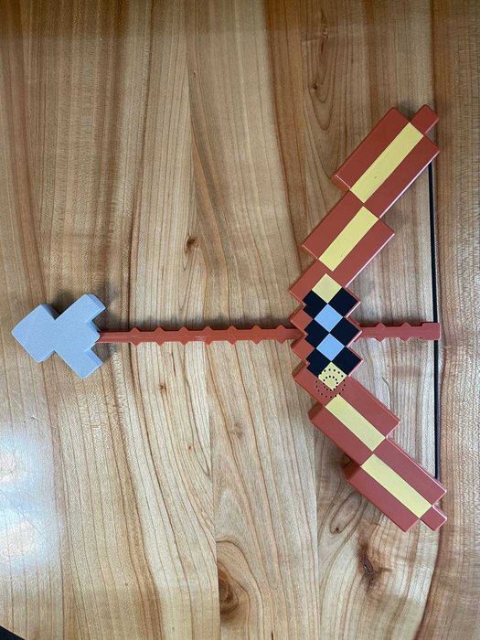 Дитячий лук зі стрілами в стилі Minecraft зі звуковими ефектами із гри Майнкрафт