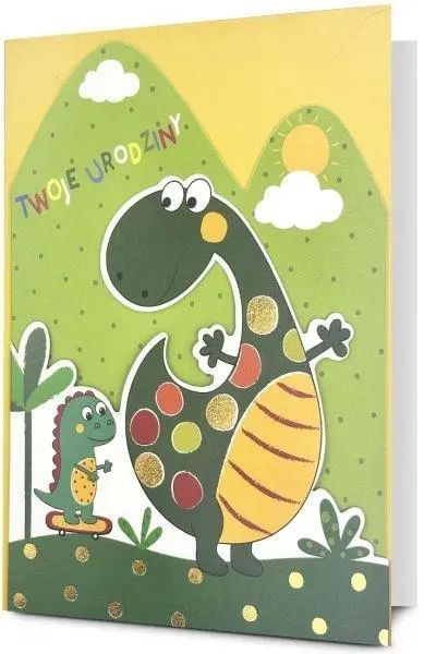 Karnet B6 Urodziny. Pan Dragon