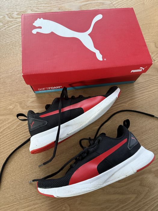 Buty Puma rozm. 36 czarne czerwone Flyer Runner Jr