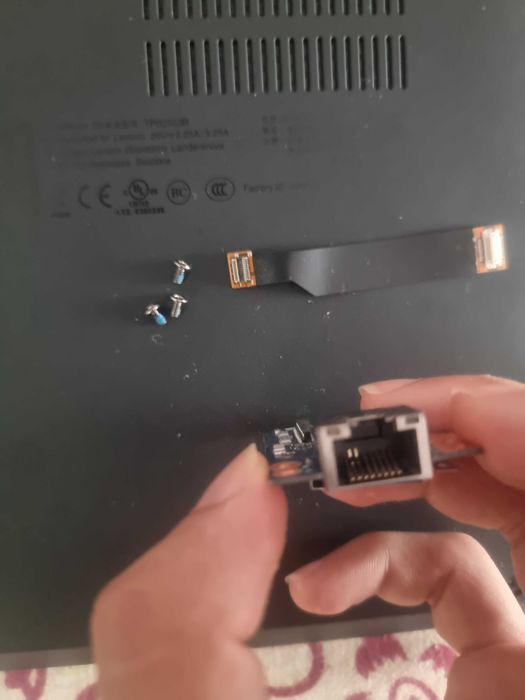 Porta Ethernet RJ45 Lenovo T495 c/ Cabo e Parafusos Para Thinkpad t495