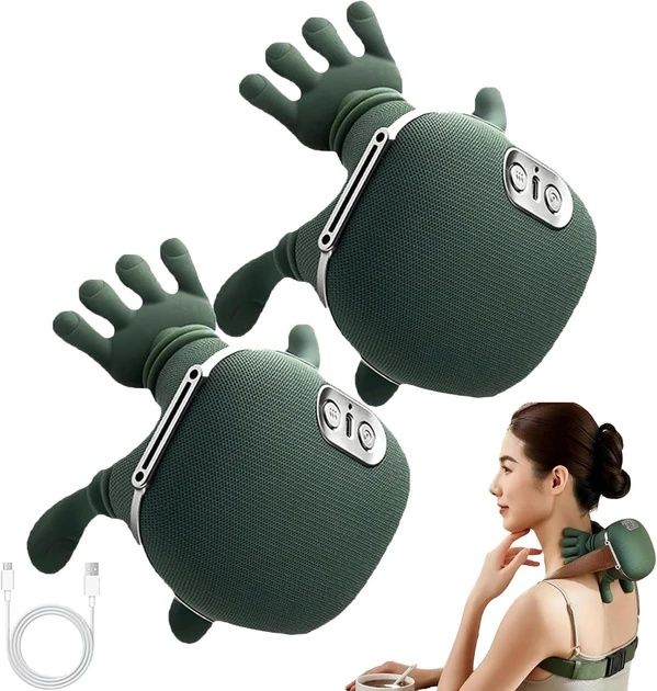 Аккумуляторний масажер для шиї та плечей біонічний з імітацією рук, ін