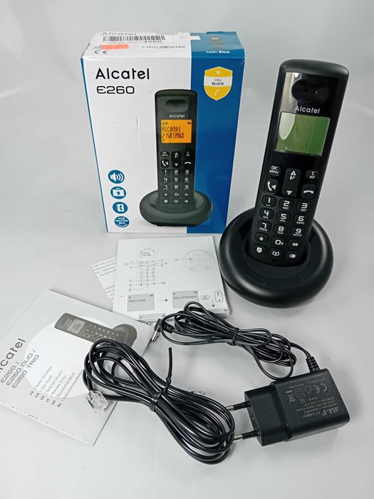 Alcatel E260 czarny - Telefon bezprzewodowy DECT