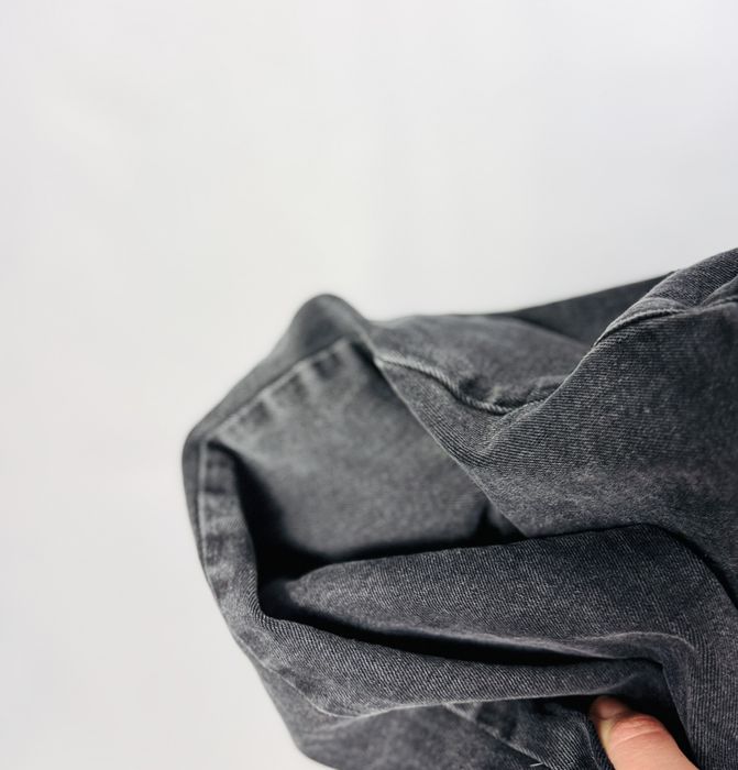 Szare jeansy z podwyższonym stanem S 36