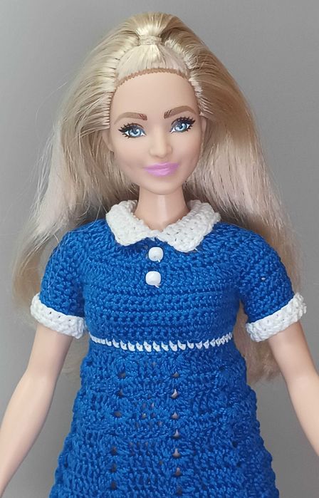 Ubranka dla lalek Barbie Curvy - Sukienka