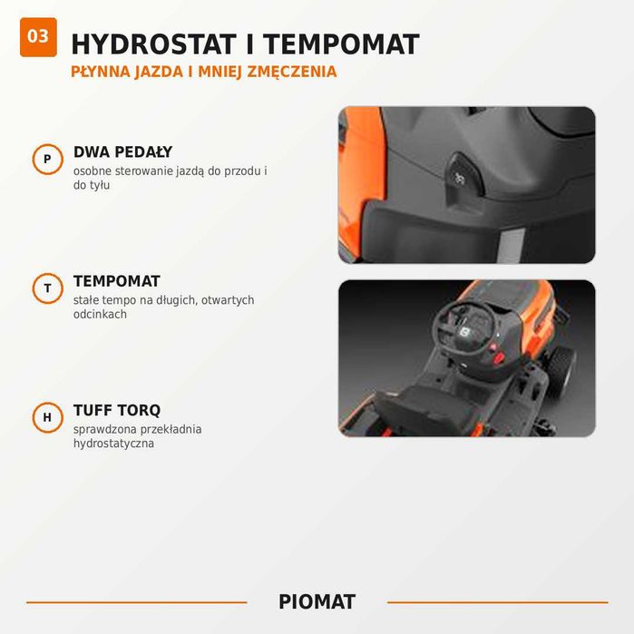 Husqvarna TC 220T 2 cylindry 108 cm tempomat 2 lata gwarancji