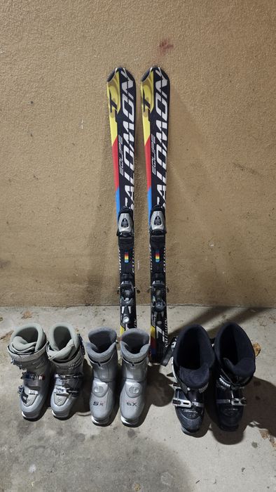 Buty narty spodnie narciarskie