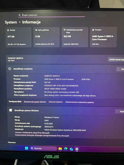 Komputer gamingowy pełen zestaw