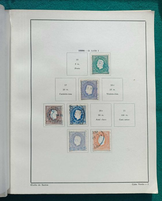 Album de Selos de Cabo Verde - selos desde 1877