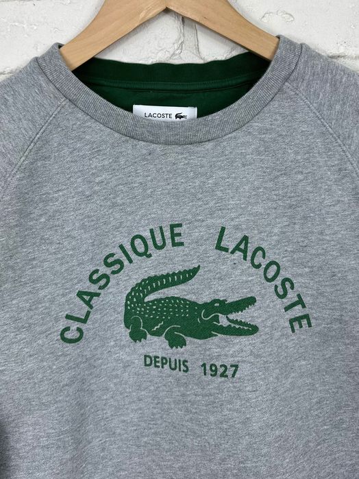 Bluza Lacoste Vintage Print Lightweight Cotton Fleece Sweatshirt
