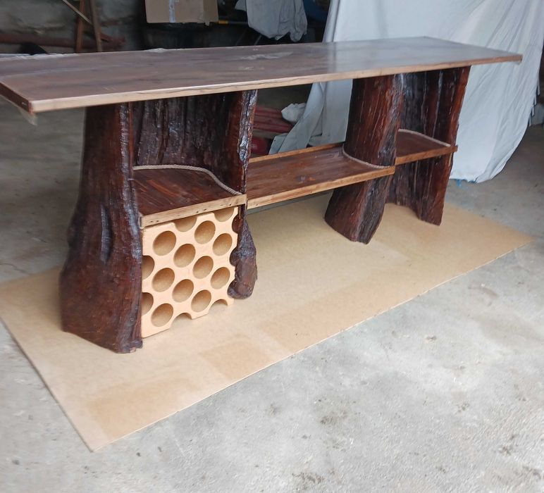 Balcão de bar rústico