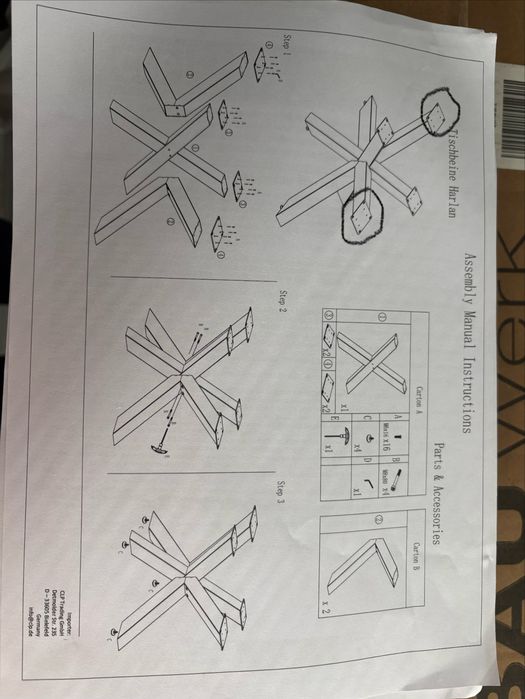 Pés de mesa em metal preto