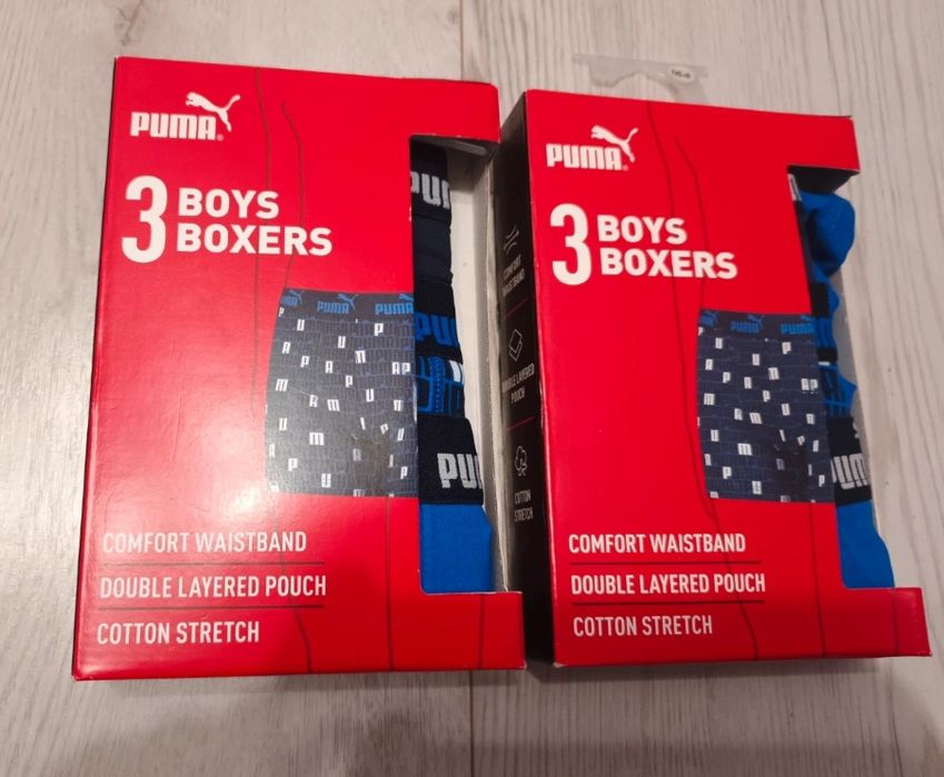 Bokserki chłopięce Puma 3 sztuki nowe r.158/164