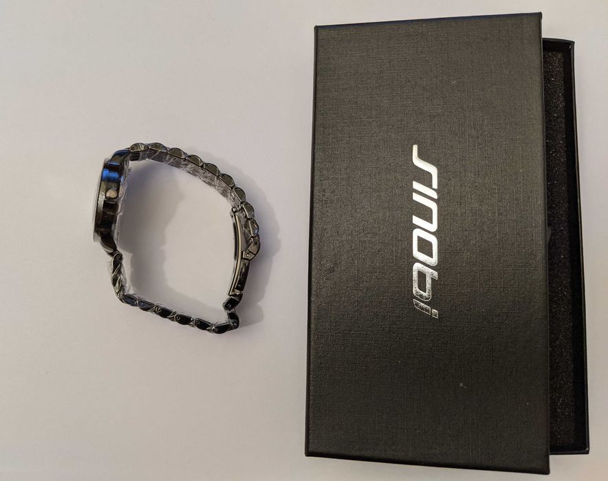 Nowy zegarek bransolecie bransoleta niebieski czarny z pudełkiem