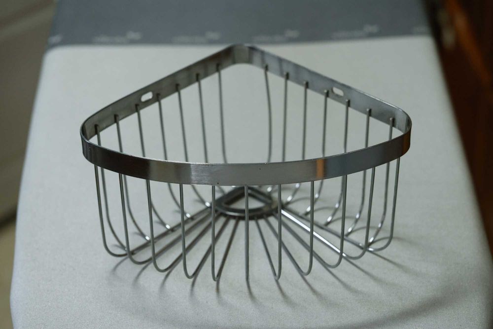 Cesto de duche de canto cromado