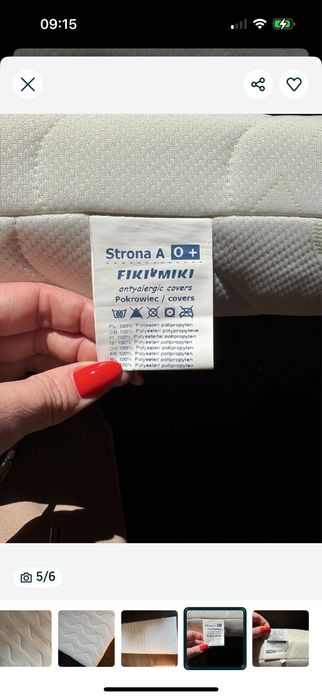 Materac Fiki Miki 140x70 dwustronny