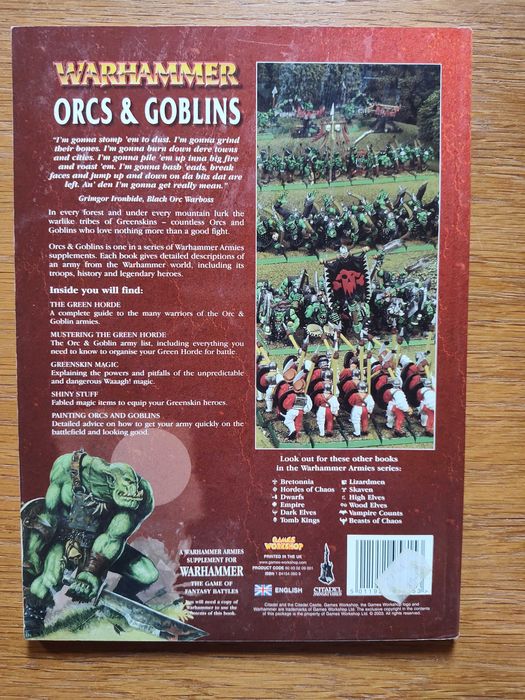 Warhammer Fantasy Battle Orcs and Goblins podręcznik 6 ed