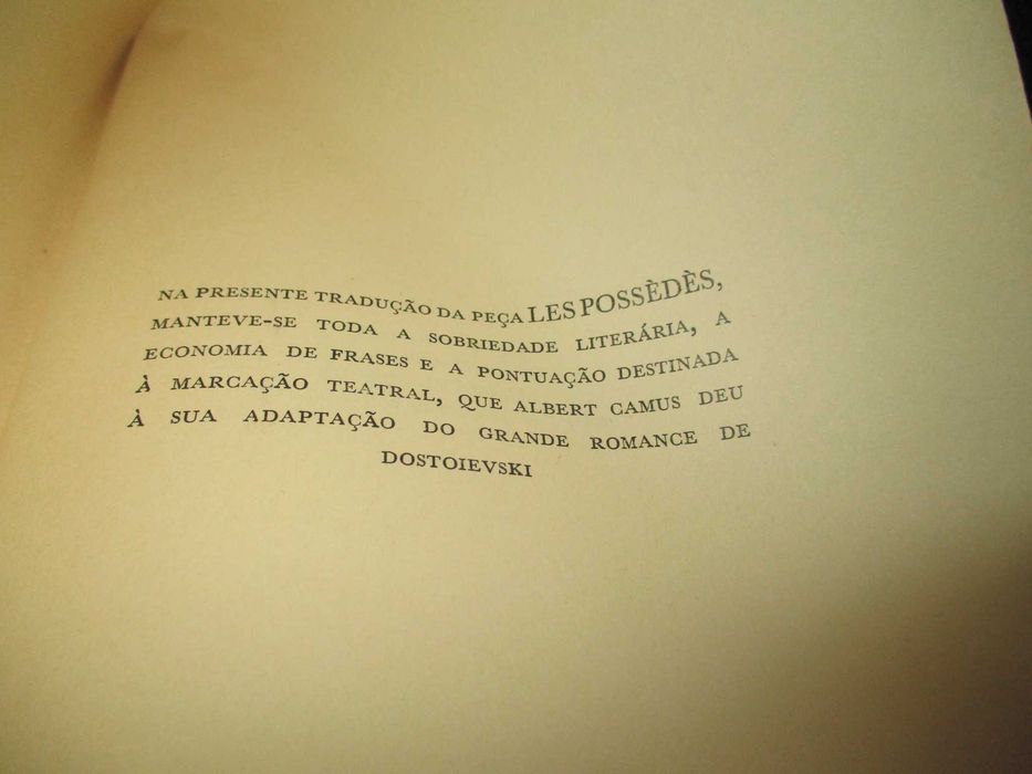 Livro Os Possessos Albert Camus Dois Mundos
